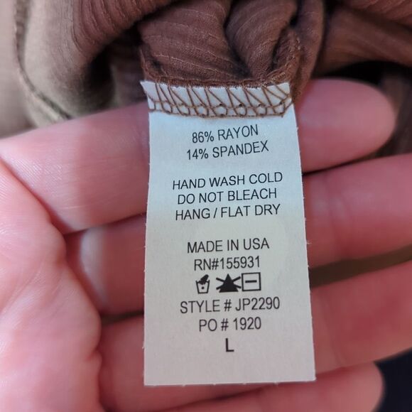 Miss Lola Sleeveless Unitard Romper Cafe Mocha L NWOT - Picture 5 of 5